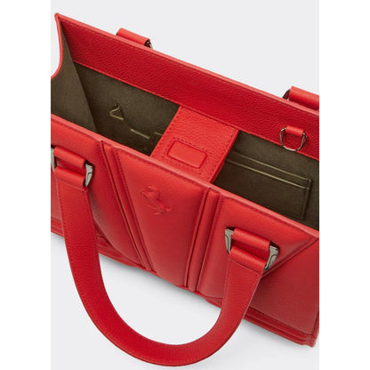 Bolso de cuero rojo