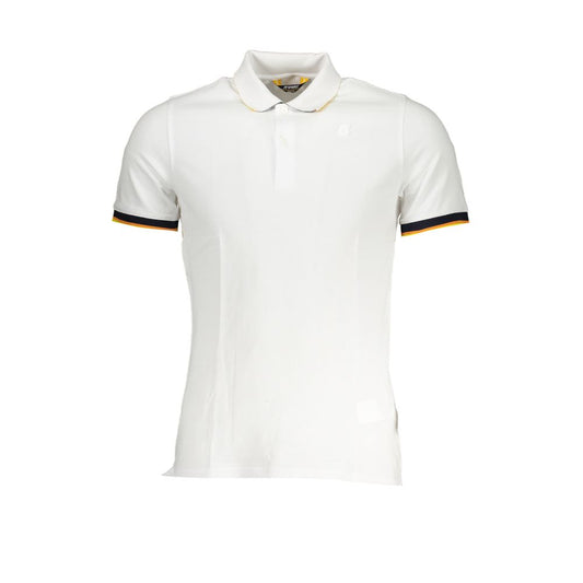 Polo blanco elegante con detalle en contraste