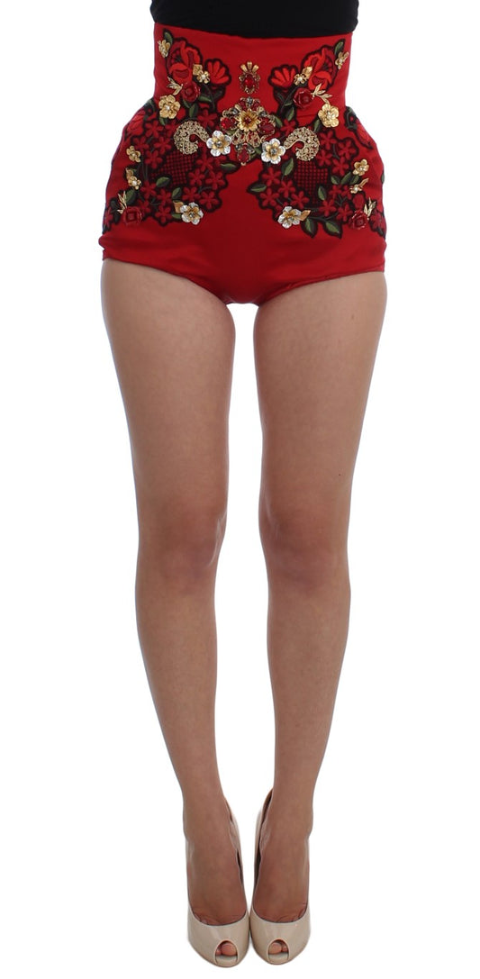 Pantalones cortos de seda bordados de Sicilia encantada