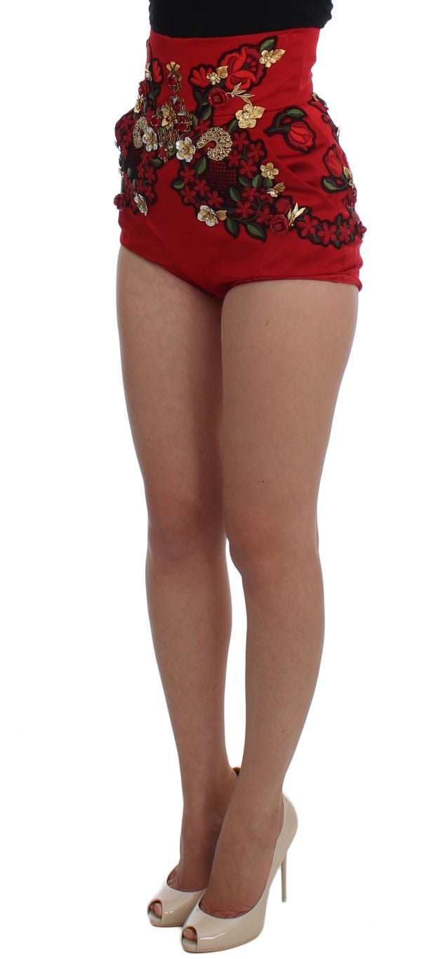 Pantalones cortos de seda bordados de Sicilia encantada