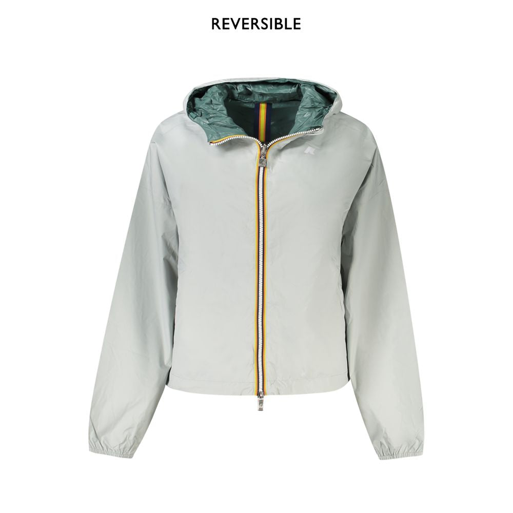Chaqueta de nailon gris para mujer