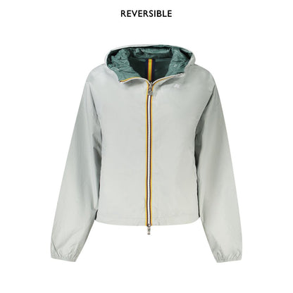 Chaqueta de nailon gris para mujer