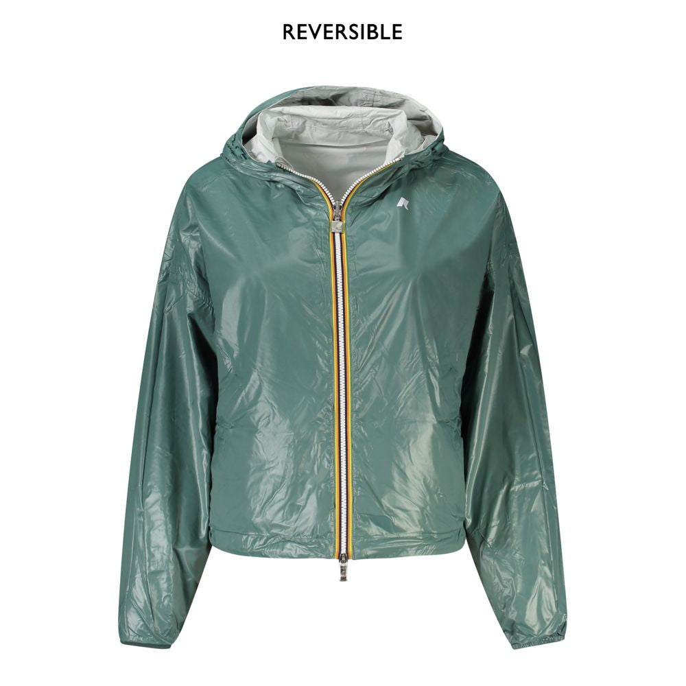 Chaqueta de nailon gris para mujer