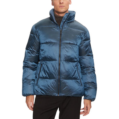 Blue Recycled Polyamide Jackets & Coat
