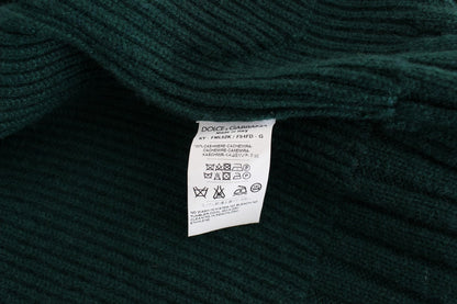 Elegante suéter tipo cárdigan de cachemira verde