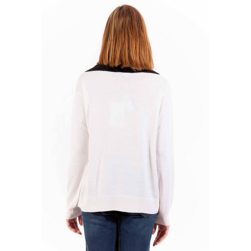 Suéter de lana blanca para mujer
