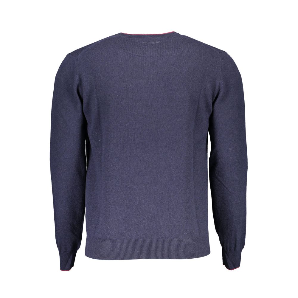 Suéter de lana azul para hombre