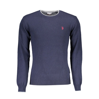 Suéter de lana azul para hombre