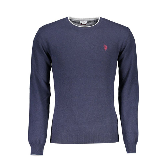 Suéter de lana azul para hombre
