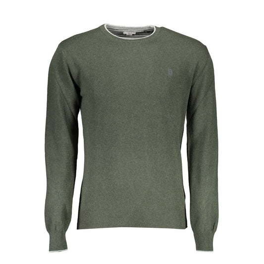 Suéter de lana verde para hombre