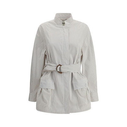 Striped Shirt Jacket