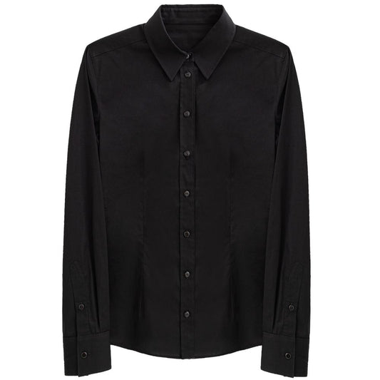 Camisa de algodón negra