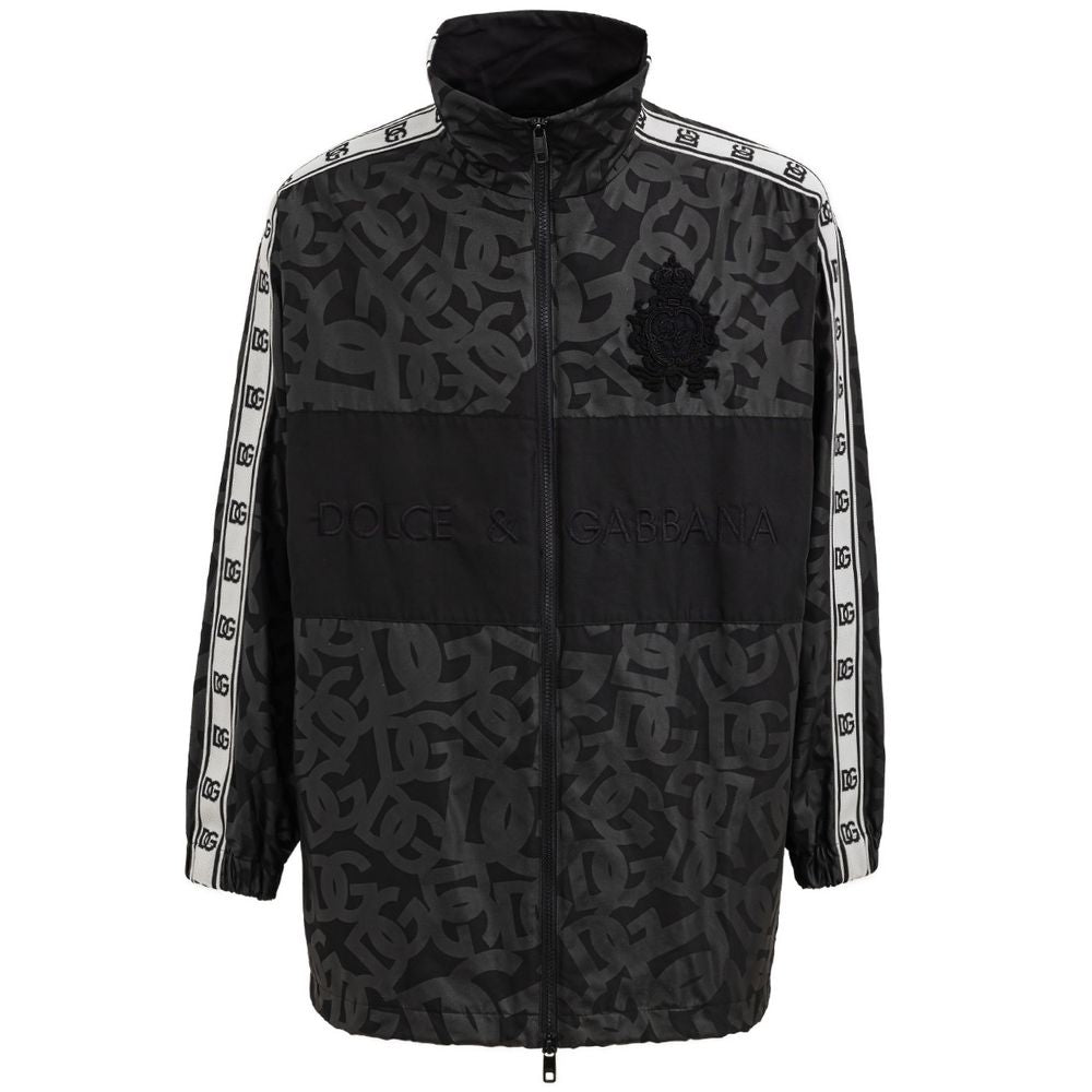 Chaqueta de poliéster negra
