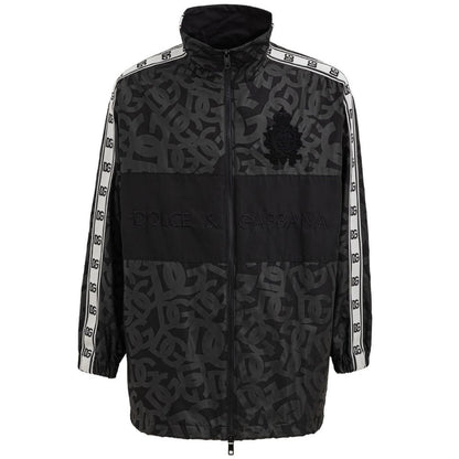 Chaqueta de poliéster negra