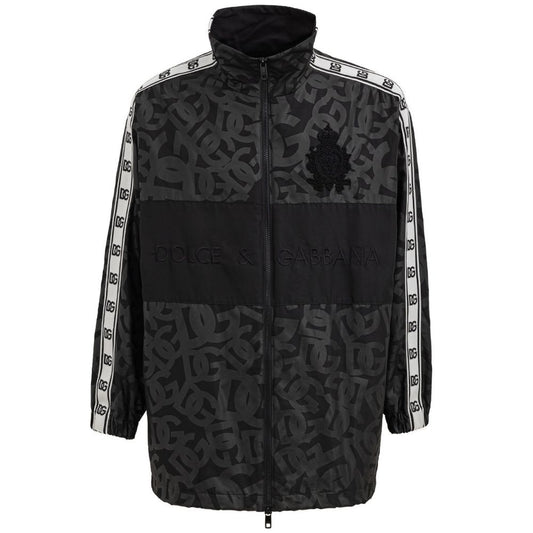 Chaqueta de poliéster negra