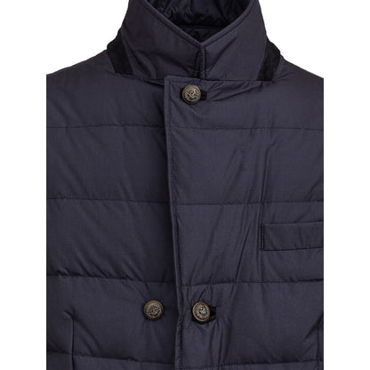 Chaqueta de poliéster azul