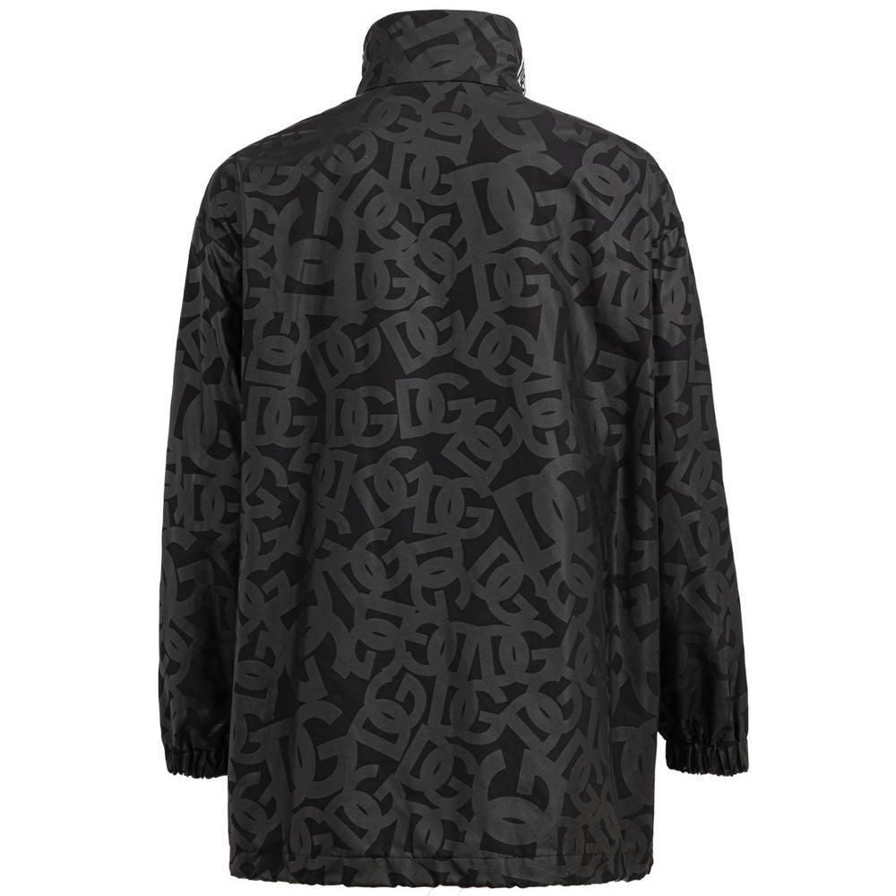 Chaqueta de poliéster negra