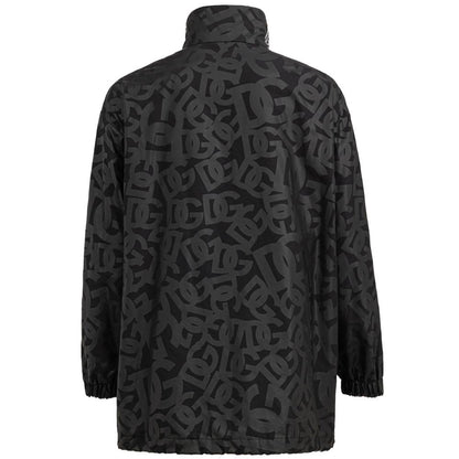 Chaqueta de poliéster negra