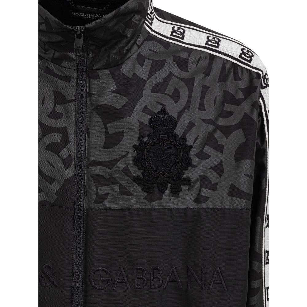 Chaqueta de poliéster negra