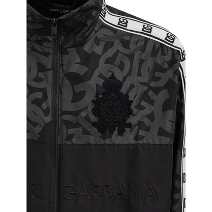 Chaqueta de poliéster negra
