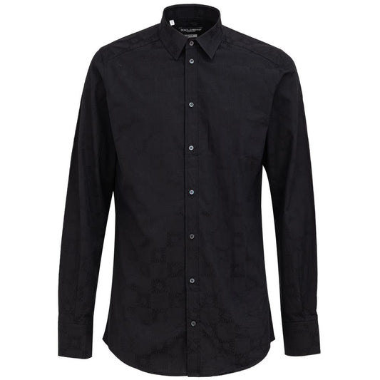 Camisa de algodón negra