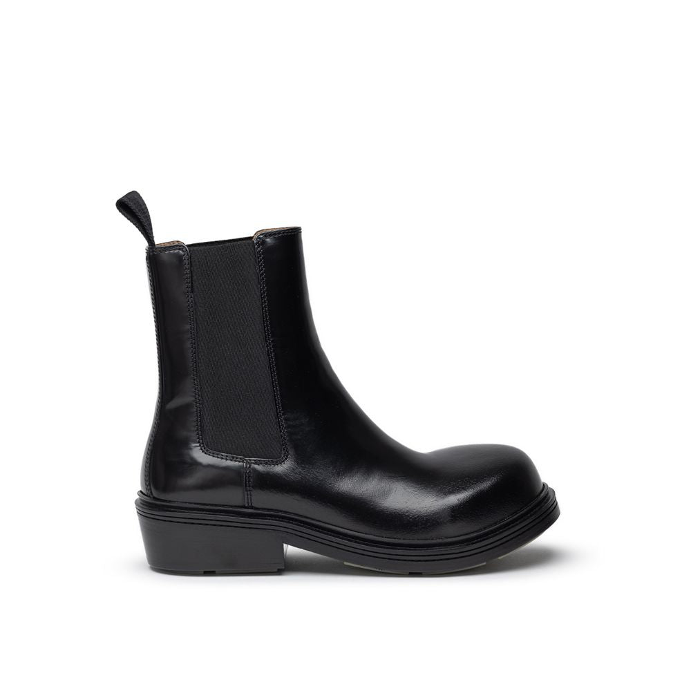 Bota de cuero negra