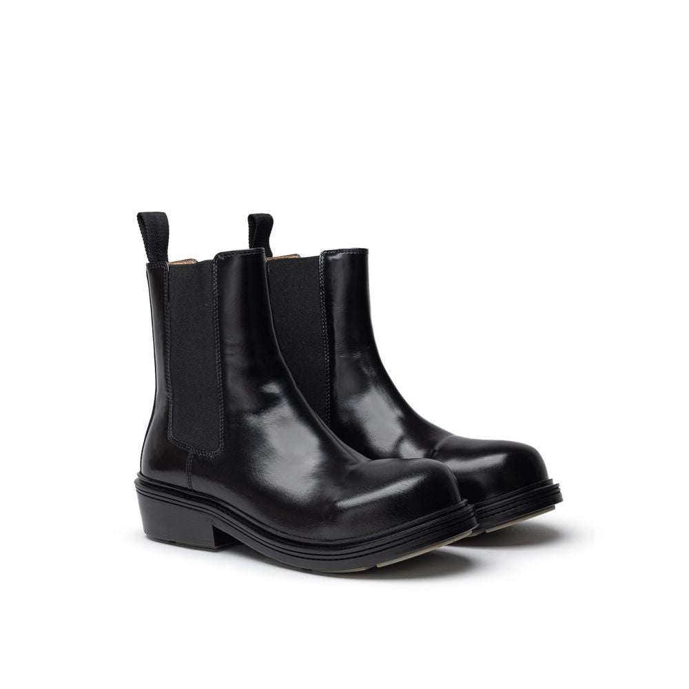 Bota de cuero negra