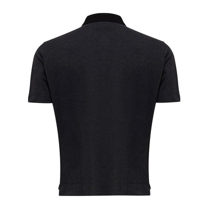 Camisa polo de algodón negra