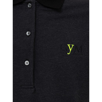 Camisa polo de algodón negra