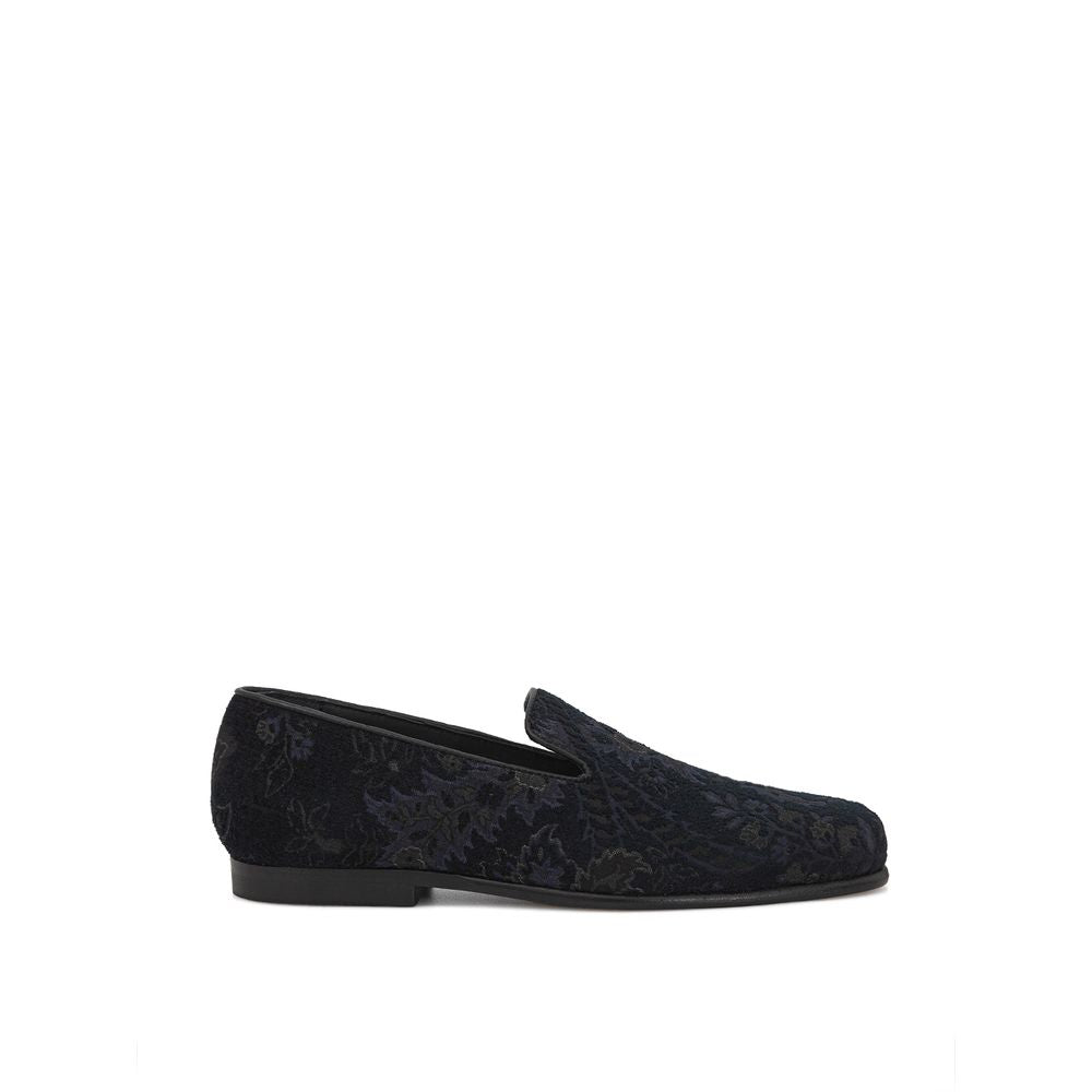 Mocasín de cuero azul