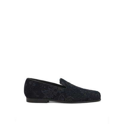 Mocasín de cuero azul