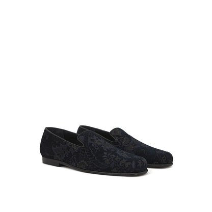 Mocasín de cuero azul