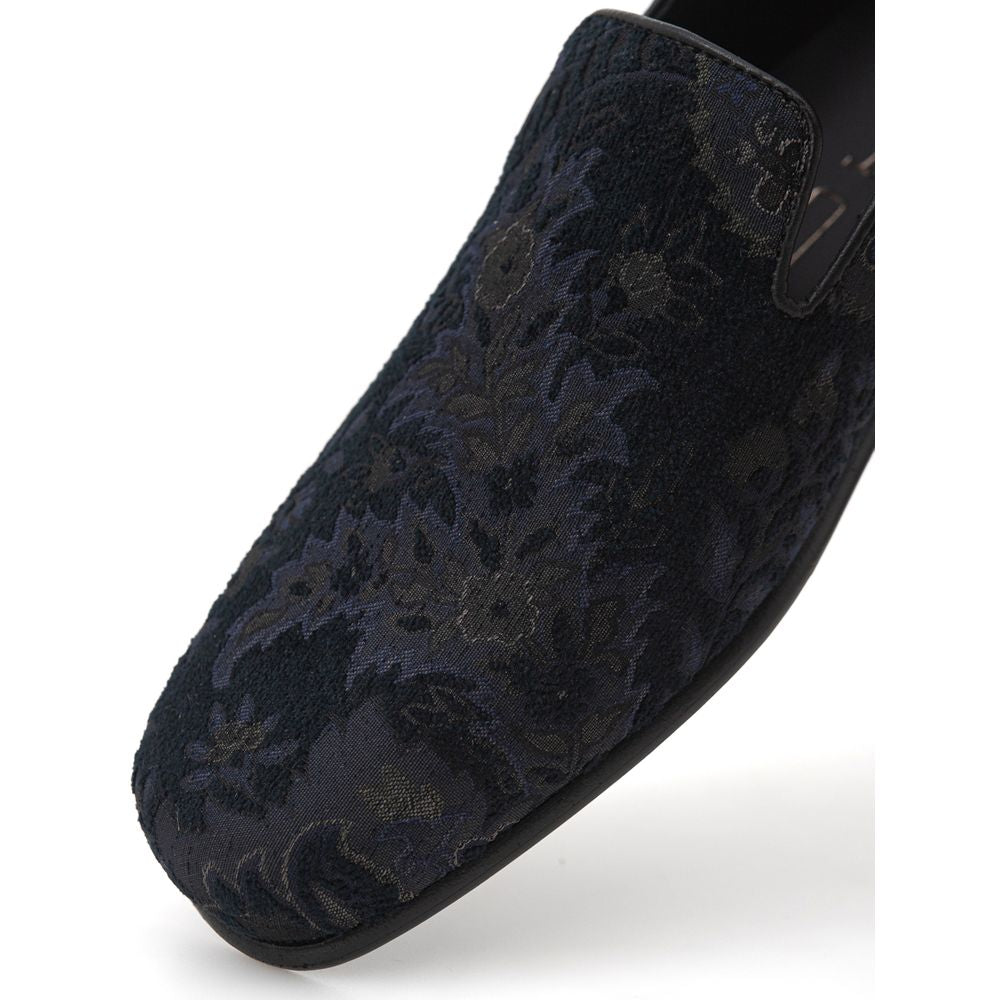 Mocasín de cuero azul