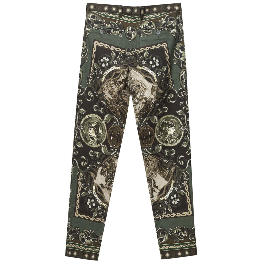 Vaqueros y pantalones de algodón verde
