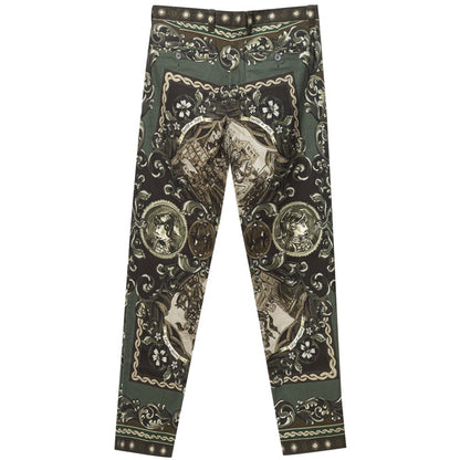 Vaqueros y pantalones de algodón verde