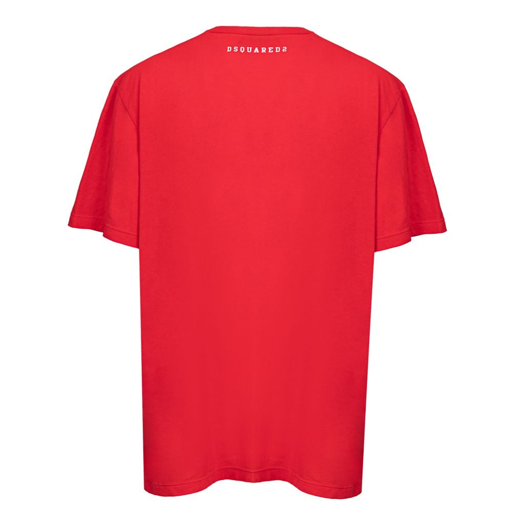 Camiseta roja de algodón