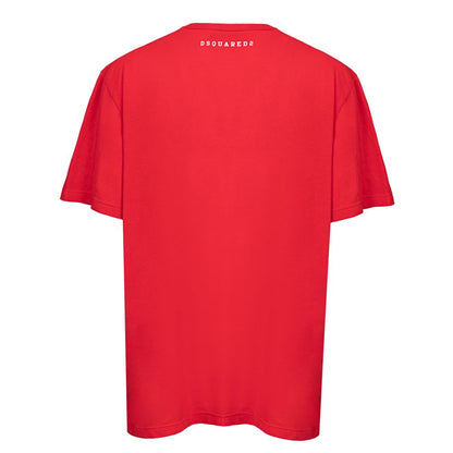 Camiseta roja de algodón