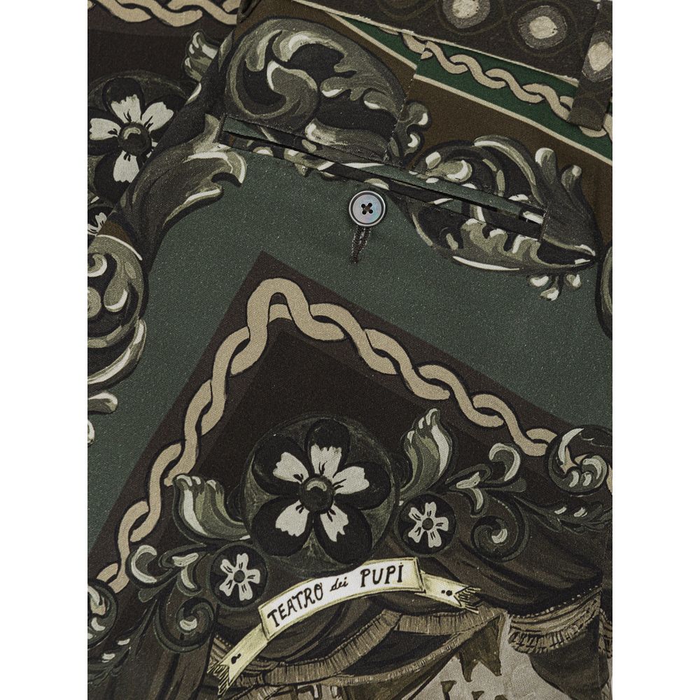 Vaqueros y pantalones de algodón verde