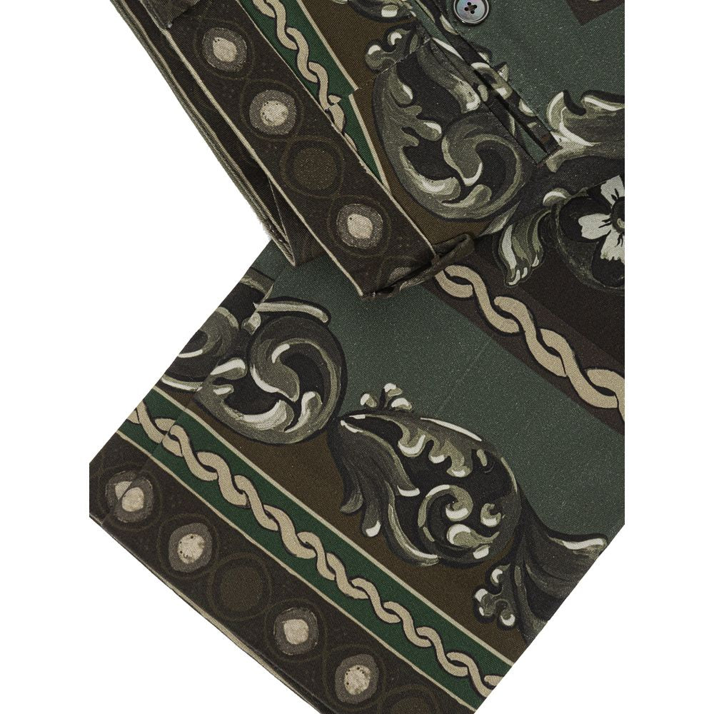 Vaqueros y pantalones de algodón verde