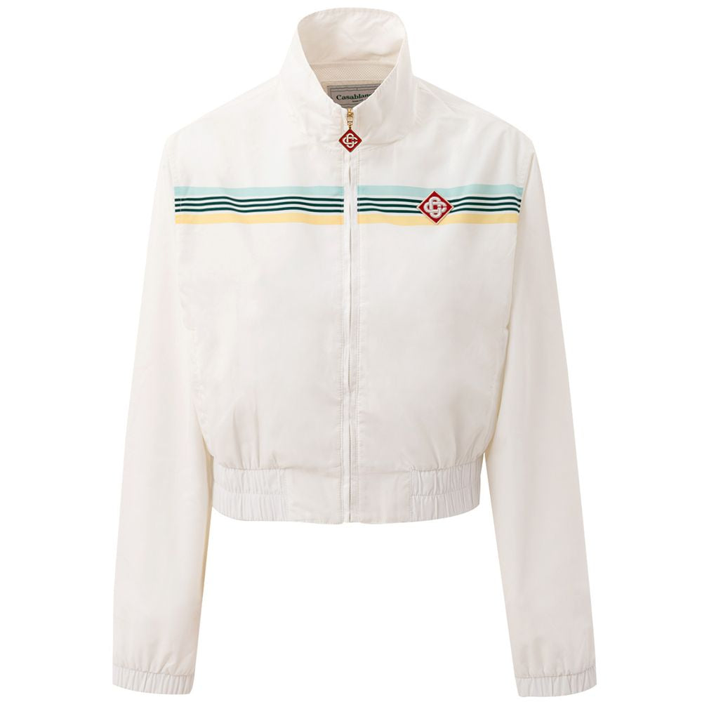 Suéter de poliéster blanco