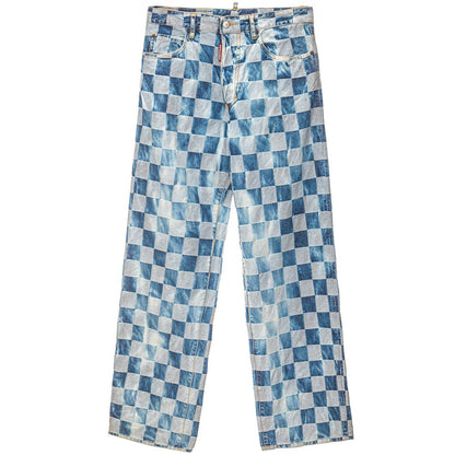 Vaqueros y pantalones de algodón azul