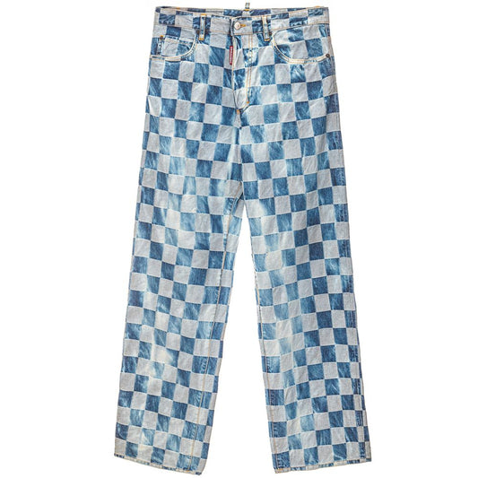 Vaqueros y pantalones de algodón azul