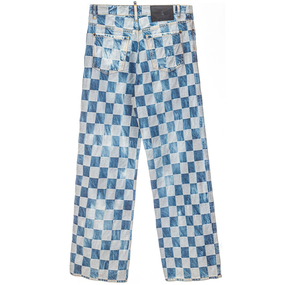 Vaqueros y pantalones de algodón azul