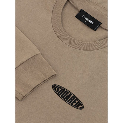 Camiseta de algodón beige