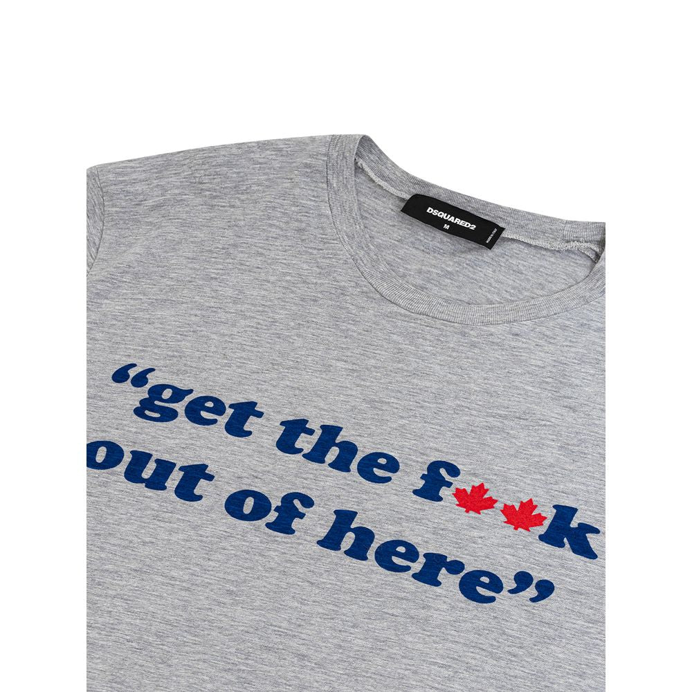 Camiseta de algodón gris