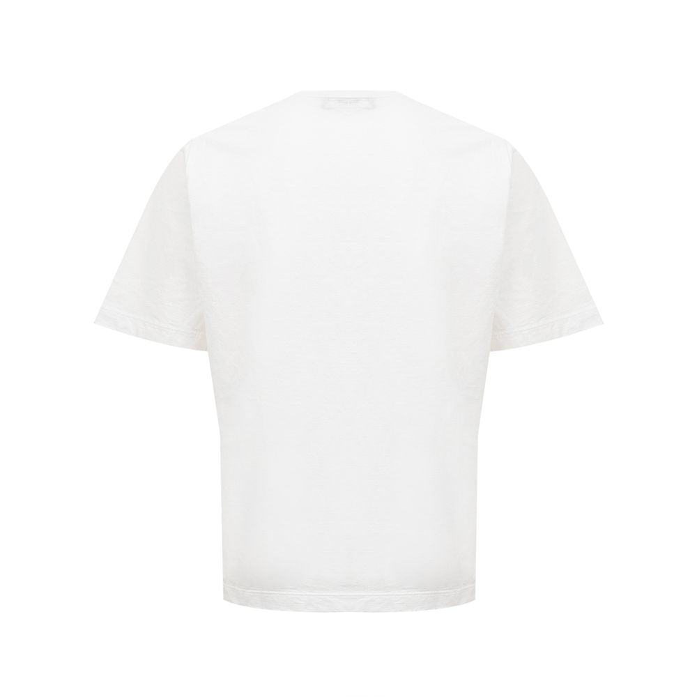 Elegante camiseta blanca de algodón para mujeres con estilo
