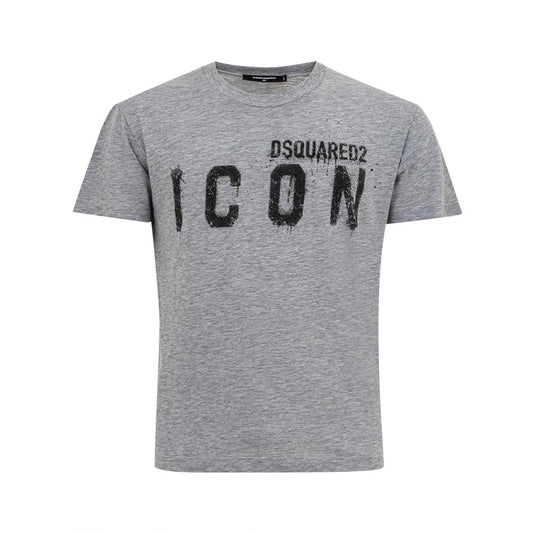 Camiseta de algodón gris elegante para hombres con estilo
