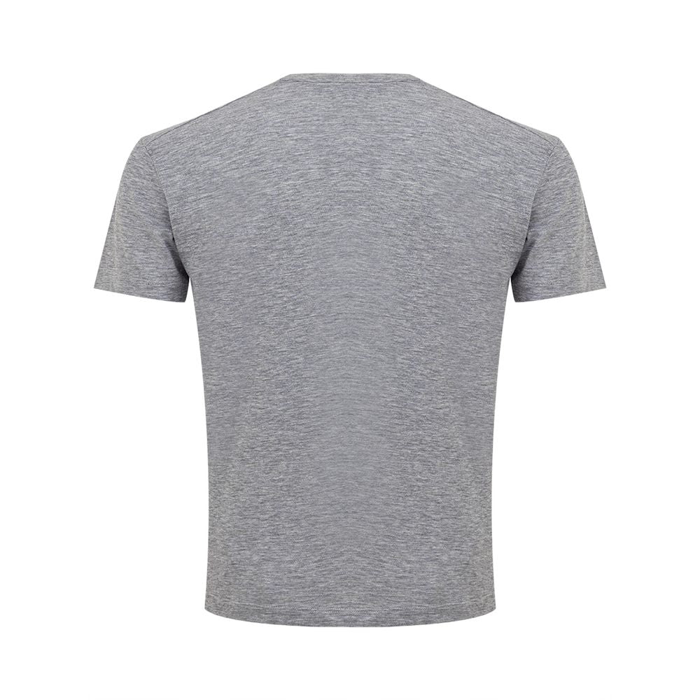 Camiseta de algodón gris elegante para hombres con estilo