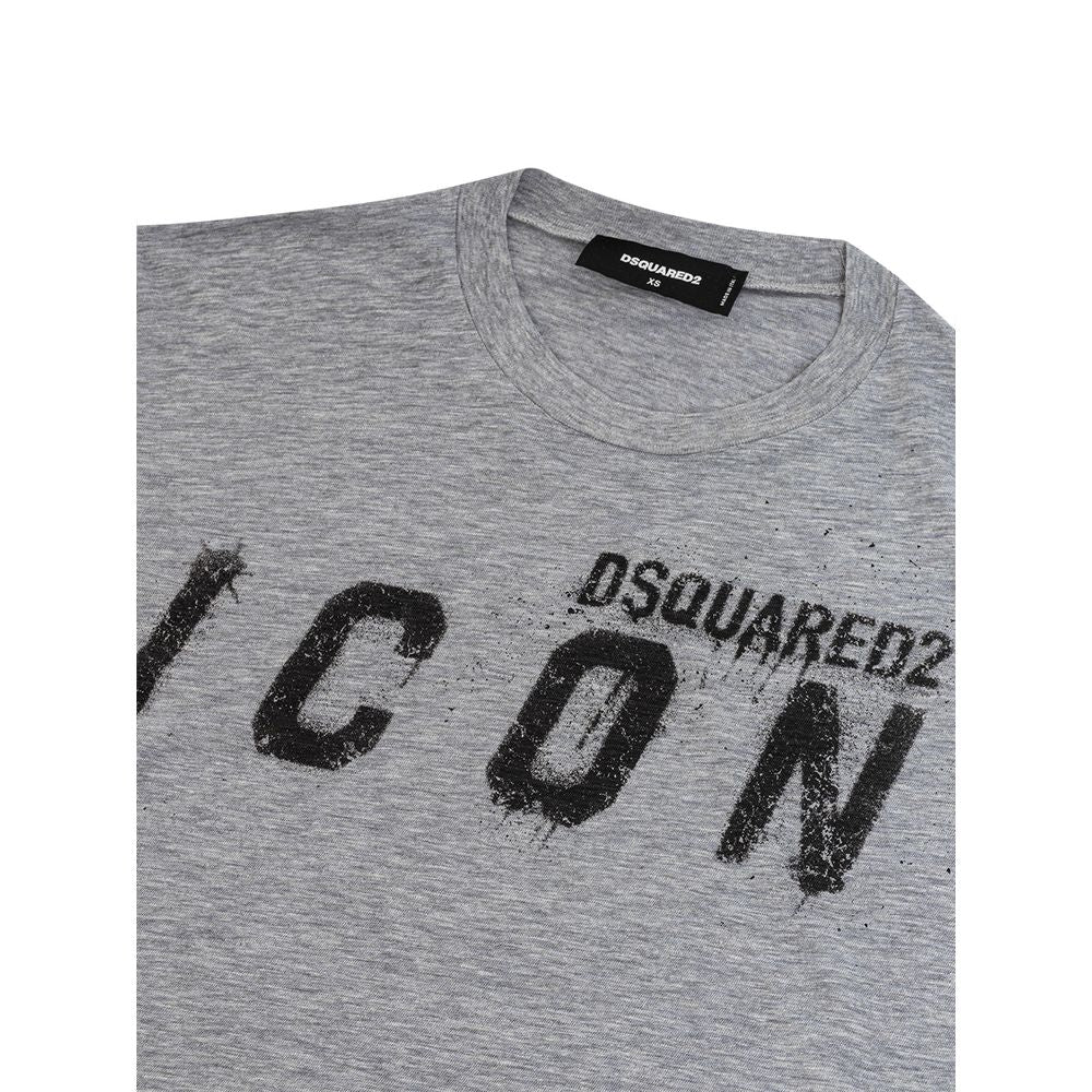Camiseta de algodón gris elegante para hombres con estilo