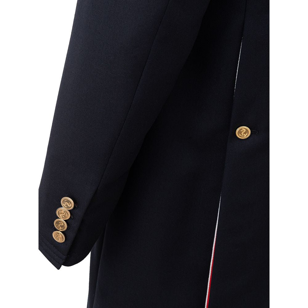 Elegante chaqueta de lana en azul característico